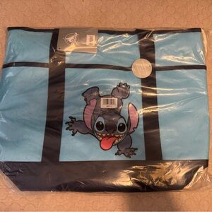 Disney Stitch Light Blue and Black Tote